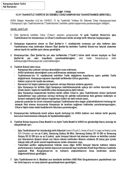 CAMP_TYPE# 12 AY TAAHH&Uuml;TL&Uuml; TARİFEYE EK &Ouml;DEMELİ