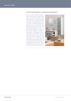 Creavit ile banyolar su damlasına d&ouml;n&uuml;ş&uuml;yor