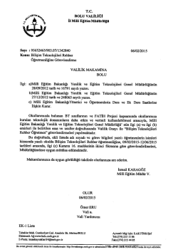 BT Sınıfları ve FATİH Projesi Kapsamındaki Okullarımıza Bilişim