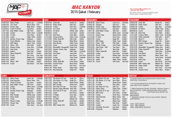 MAC Kanyon ders programı
