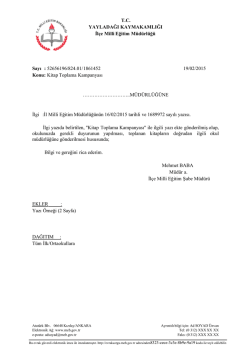 Kitap Toplama Kampanyası - yayladağı il&ccedil;e mill&icirc; eğitim m&uuml;d&uuml;rl&uuml;ğ&uuml;