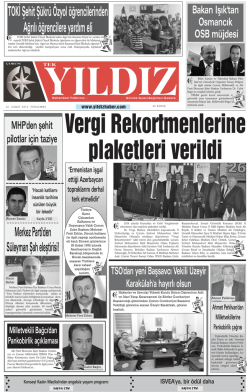 G&uuml;nl&uuml;k Gazetenin Tamamını Okumak İ&ccedil;in TIKLAYIN