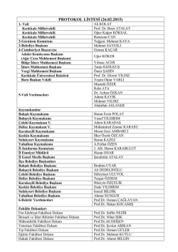 Kırıkkale İl Protokol Listesi İçin Tıklayınız