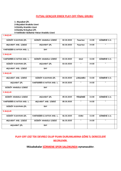 Futsal Gen&ccedil; Erkekler Play-Off Final M&uuml;sabakaları