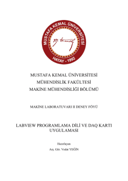 mustafa kemal &uuml;niversitesi m&uuml;hendislik fak&uuml;ltesi makine