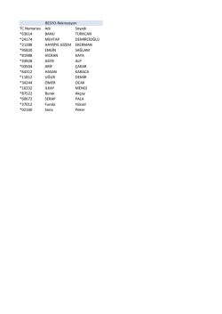 Sakarya Üniversitesi mezunlarına ait liste için tıklayınız