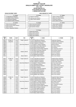 futbol yıldız erkek 2015 - Tekirdağ Okul Sporları İl Temsilciliği
