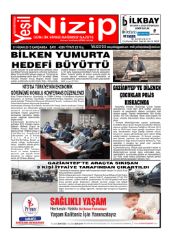 01 NİSAN 2015 YEŞİL NİZİP ARŞİV