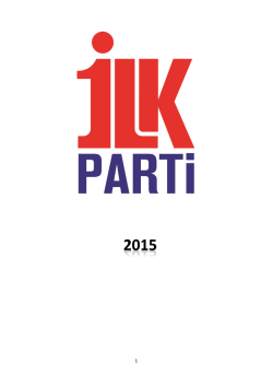Programımız - İlk Parti
