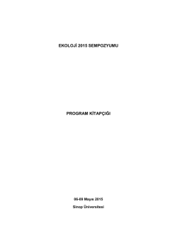 ekoloji 2015 sempozyumu program kitapçığı