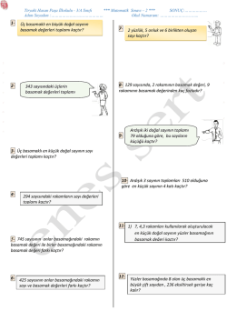 Matematik sınavı - Kartanelerim.com