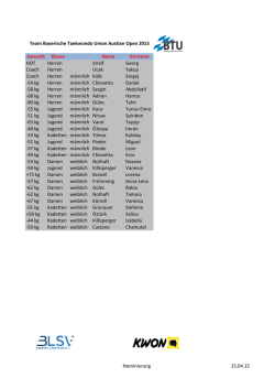 Nominierungen 2014.xlsx - Bayerische Taekwondo Union