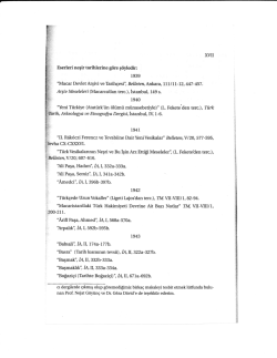 Kronolojik Olarak Eserleri