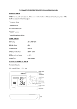 plussmart ht 220 oda termostatı kullanım kılavuzu