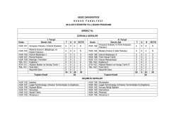 GEDİZ ÜNİVERSİTESİ H U K U K F A K Ü L T E S İ 2014-2015