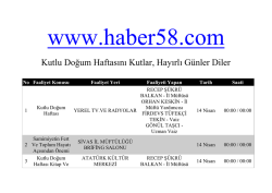 Kutlu Doğum Haftasını Kutlar, Hayırlı G&uuml;nler Diler