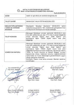 G&uuml;ndemin 30.Maddesi - Antalya Belediyesi