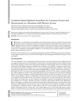 Combined Spinal Epidural Anaesthesia for