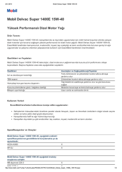 Mobil Delvac Super 1400E 15W-40 - Ak