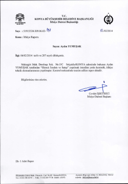 ÿşA Y D I N   Y U M U ^ A K - Konya Büyükşehir Belediyesi