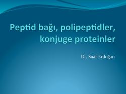 Tıp_Ders5_Peptid bagı, peptidler, polipeptidler