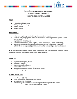 İSTEK &Ouml;ZEL ATANUR OĞUZ ORTAOKULU 2014