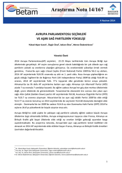 ArastirmaNotu167 - Betam - Bah&ccedil;eşehir &Uuml;niversitesi