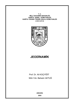 Jeodinamik - Milli Savunma Bakanlığı