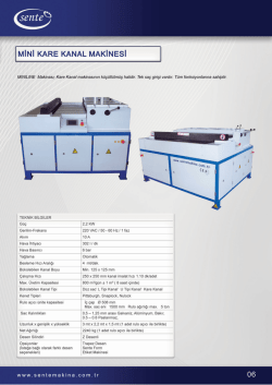 PDF Katalog - Sente Makina