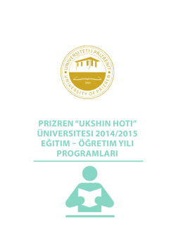 &Uuml;niversitesi 2014/2015 eğitim &ndash; &ouml;ğretim yili Programlari