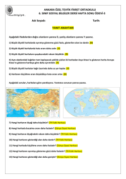 ANKARA &Ouml;ZEL TEVFİK FİKRET ORTAOKULU 6. SINIF SOSYAL