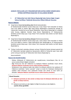 avrupa topluluğu (at) y&uuml;klenicileri i&ccedil;in katma değer vergisi (kdv)