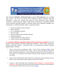 ERA Teknoloji, Elektrikli ve Elektronik Eşyalar ve &Ccedil;evre 2014