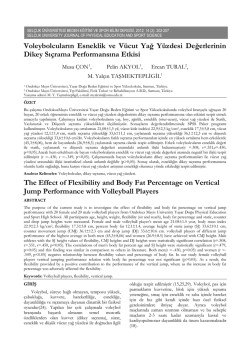 Voleybolcuların Esneklik ve Vücut Yağ Yüzdesi