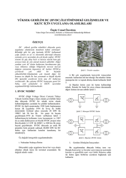 Y&uuml;ksek Gerilim DC \(HVDC\) Iletimindeki Gelismeler