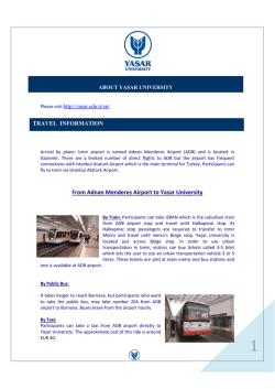 From Adnan Menderes Airport to Yasar University