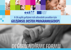 gelişimsel destek programı(gedep)