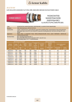 20.3/35 kV YXC8VZ3V(TSE) N2XSEYFGbY(VDE) 2XSEYFGbY(IEC)