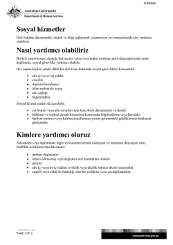 Social Work Services - Turkish