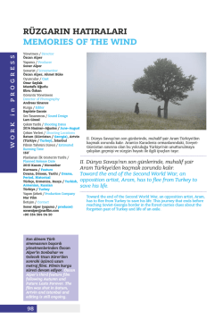 RÜZGARIN HATIRALARI MEMORIES OF THE WIND