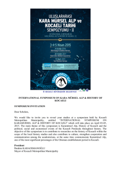 Invitation - uluslararası kara m&uuml;rsel alp ve kocaeli tarihi sempozyumu