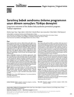Tam Metin (PDF) - T&uuml;rk Pediatri Arşivi
