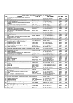 K&Uuml;T&Uuml;PHANEYE YENİ GELEN YAYINLAR (01