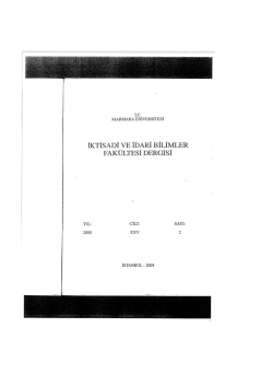 iktisadi ve idari bilimler fak&uuml;ltesi dergisi