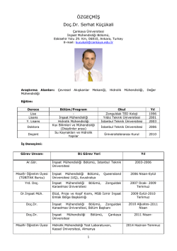 Detaylı &Ouml;zge&ccedil;miş - İnşaat M&uuml;hendisliği B&ouml;l&uuml;m&uuml;