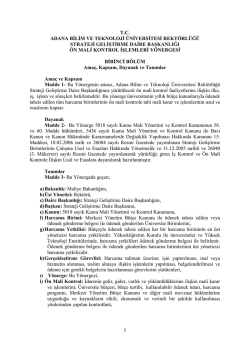 Adana Bilim ve Teknoloji &Uuml;niversitesi Rekt&ouml;rl&uuml;ğ&uuml; Strateji