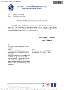 Fizik I laboratuvar Sınavı - End&uuml;stri M&uuml;hendisliği