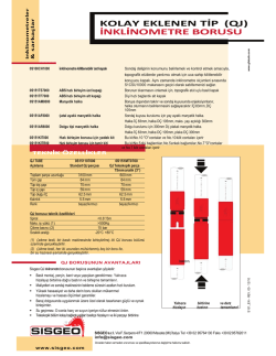 KOLAY EKLENEN TİP (QJ) İNKLİNOMETRE BORUSU