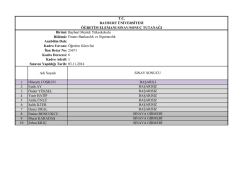 Adı Soyadı 1 H&uuml;seyin COŞKUN 2 Fatih AY 3 &Ouml;nder Y&Uuml;KSEL 4 Yasir