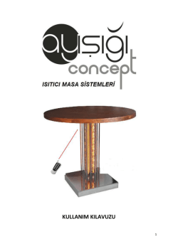 E-kullanım klavuzu - ayışığı concept ısıtıcı masa sistemleri imalatı